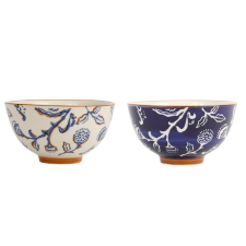 LOT DE 2 BOLS ETERRA 30CL INDIGO ET BLANC