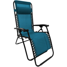FAUTEUIL TRANSAT PLIANT AVEC ACCOUDOIRS TURQUOISE