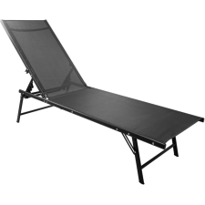 CHAISE LONGUE PLIABLE TEXTILENE NOIRE