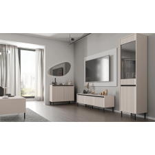 MEUBLE TV OSAKA BEIGE ET NOIR MAT