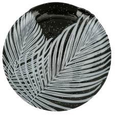 PLAT MAJORQUE EN VERRE NOIR D33CM