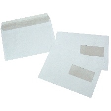 ENVELOPPES BLANCHES 162*229 MM AVEC BANDE ADHESIF