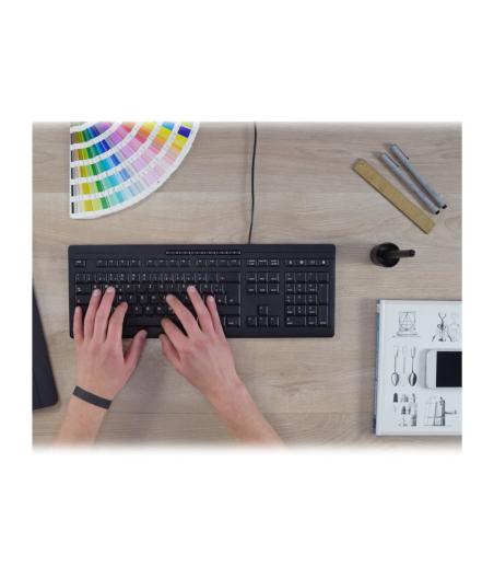 CLAVIER FILAIRE CHERRY STREAM KEYBOARD BLACK (DE)