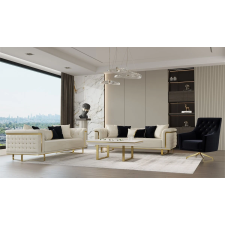 SALON VANESA 3+3+1 BEIGE DORE NOIR