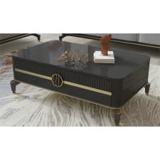 TABLE BASSE BELLA GRISE ET DOREE