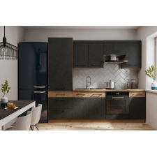 CUISINE COMPLETE VIGO-GRMAT 240CM CHENE LANCELOT ET GRIS MATERA