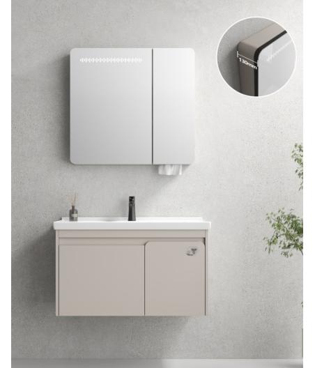 MEUBLE SALLE DE BAIN SIMPLE VASQUE AVEC MIROIR LED FUTARI80