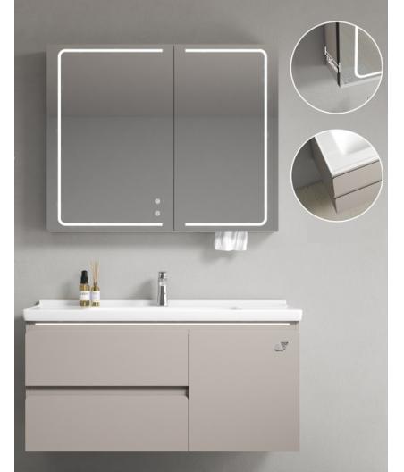 MEUBLE SALLE DE BAIN SIMPLE VASQUE AVEC MIROIR LED LLORIS100