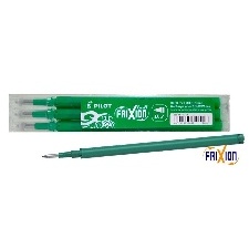 STYLO DE 3 RECHARGES FRIXION BALL  - POINTE MOYENNE VERT
