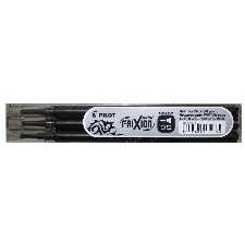 SET DE 3 STYLO RECHARGES FRIXION BALL - POINTE MOYENNE  NOIR