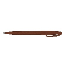 FEUTRES SIGN PEN A POINTE FINE EN FIBRE ACRYLIQUE MARRON