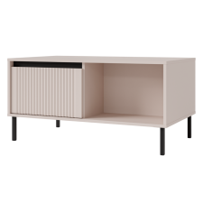 TABLE BASSE OSAKA 2 TIROIRS ET UNE NICHE BEIGE