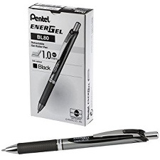 STYLO ROLLERS GEL ENERGEL RETRACTABLE-   RECHARGEABLE- PTE METAL 0 7 MM NOIR