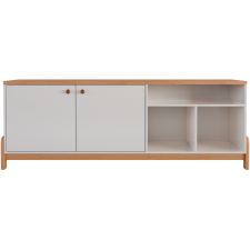MEUBLE TV SUNNY 904277 BLANC CASSE ET BOIS