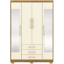 ARMOIRE ESPANHA 10088NATURECHAMPANHE 4 PORTES AVEC MIROIR