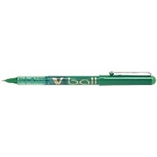 STYLO ROLLER - V-BALL - POINTE MOYENNE  0.7 MM -  ENCRE LIQUIDE - VERT 