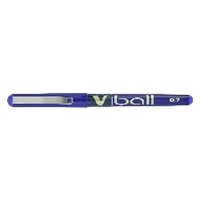 STYLO ROLLER - V-BALL - POINTE MOYENNE 0.7 MM - ENCRE LIQUIDE  - BLEU 
