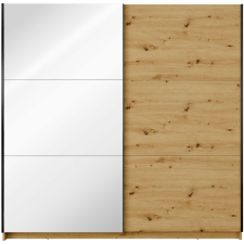 ARMOIRE COULISSANTE ARSEN AVEC MIROIR CHENE ARTISANAL