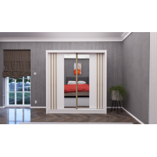 ARMOIRE OSLO SONOMA PORTES COULISSANTES AVEC MIROIR BLANC