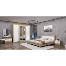 CHAMBRE A COUCHER JULIETTA - 1 LIT 160X200 - 1 COMMODE - CHENE CLAIR