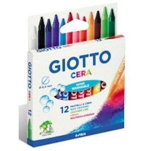 CRAYONS PASTEL GIOTTO CERA 12 COULEURS ASSORTIES