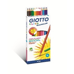 ETUI CARTON DE 12 CRAYONS DE COULEUR - GIOTTO