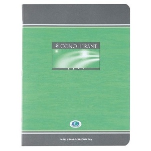 CAHIER GRANDS CARREAUX 140 PAGES 170x220 CONQUERANT 
