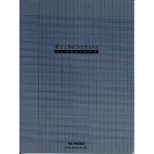 CAHIER GRANDS CARREAUX 96 PAGES 210x297 POLYPRO 