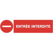 PANNEAU RECTANGLE ENTREE INTERDITE SOFOP TALIAPLAST 330 x 200 MM