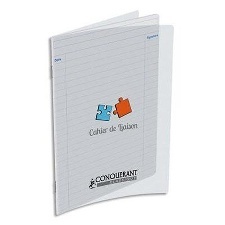 CAHIER DE LIAISON GRANDS CARREAUX 48 PAGES 170x220 POLYPRO INCOLORE