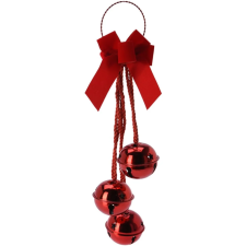 SUSPENSION 3 CLOCHETTES 46 CM ROUGE