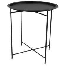 TABLE D APPOINT RONDE PLIANTE EN METAL ANTHRACITE