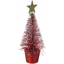 SAPIN DE TABLE PAILLETE ROUGE