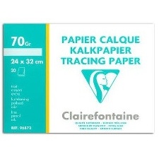 PAPIER-CALQUE SUPERIEUR- A4 12FEUILLES  70-75G