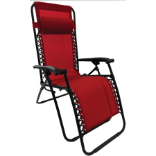 FAUTEUIL TRANSAT PLIANT AVEC ACCOUDOIRS ROUGE
