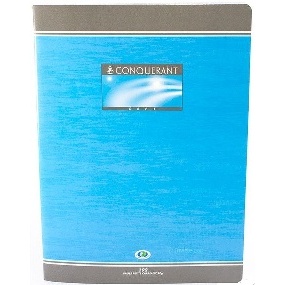 CAHIER PETITS CARREAUX 192 PAGES 240x320 CONQUERANT