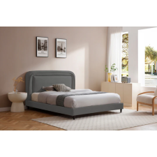 LIT SL9568-160 160X200 AVEC SOMMIER EN TISSU MICROFIBRE GRIS