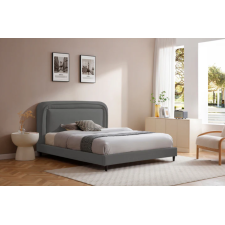 LIT SL9568/180 180X200 EN TISSU MICROFIBRE GRIS AVEC SOMMIER