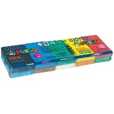 PATE A MODELER GIOTTO PONGO SOFT - ASSORTIMENT MULTICOLORE 500G  10 COULEURS 50G