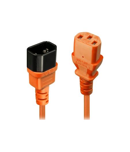 CABLE ALIMENTATION LINDY 2M IEC EXTENSION LEAD ORANGE