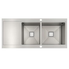 EVIER HM12052DB DOUBLE BAC 1200X520MM INOX