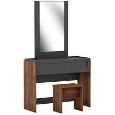 COIFFEUSE AVEC TABOURET COLUMBIA BR3 DT305MP-CLB/DG - NOIRE