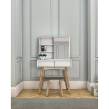 COIFFEUSE WILLY BR8 DT805MP-WH - 2 TIROIRS - 2 ETAGERES - BLANC