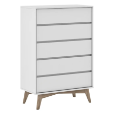 COMMODE WILLY BR8 COD806MP-WH - 5 TIROIRS - BLANC