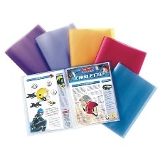 PROTEGE DOCUMENTS A4 40 POCHETTES TRANSLUCIDE COULEURS ASSORTIES