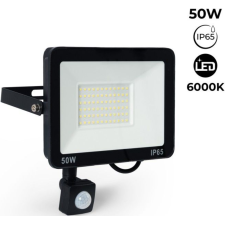 PROJECTEUR LED 50WATTS AVEC DETECTEUR IR 95LUMENS/WATT IP65 6000K NOIR