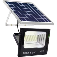 PROJECTEUR SOLAIRE EXTERIEUR 1000WATTS 2000LUMENS IP67 6500K AVEC PANNEAU ET TELECOMMANDE IR NOIR