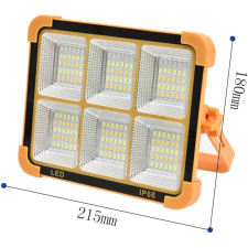 LAMPE SOLAIRE RECHARGEABLE 100WATTS IP66 AVEC PANNEAU INTEGRE ORANGE