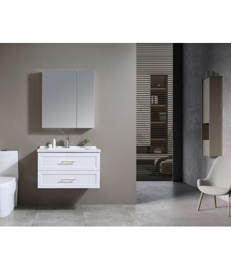 MEUBLE SALLE DE BAIN SIMPLE VASQUE ALICE AVEC MIROIR RANGEMENT