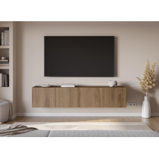 MEUBLE TV SUSPENDU 19070 4 RANGEMENTS CHENE